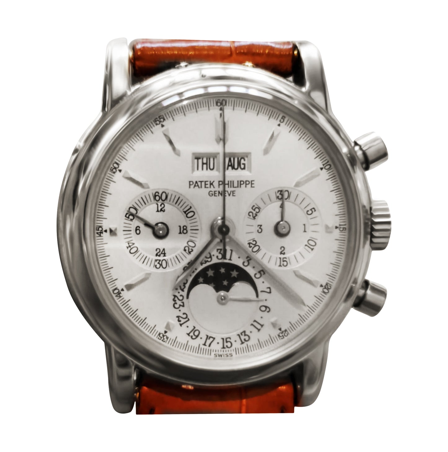 Patek Philippe 3970ER First Perpetual Calendar. Moon Phases And Chronograph. Water Resistant