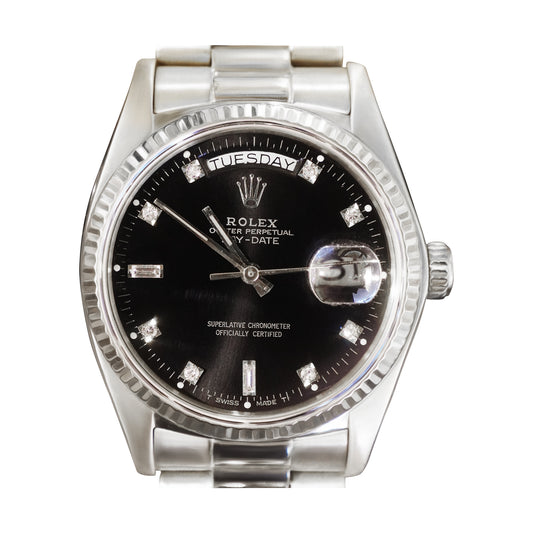 Rolex President 36mm 18038 Black Diamond Dial