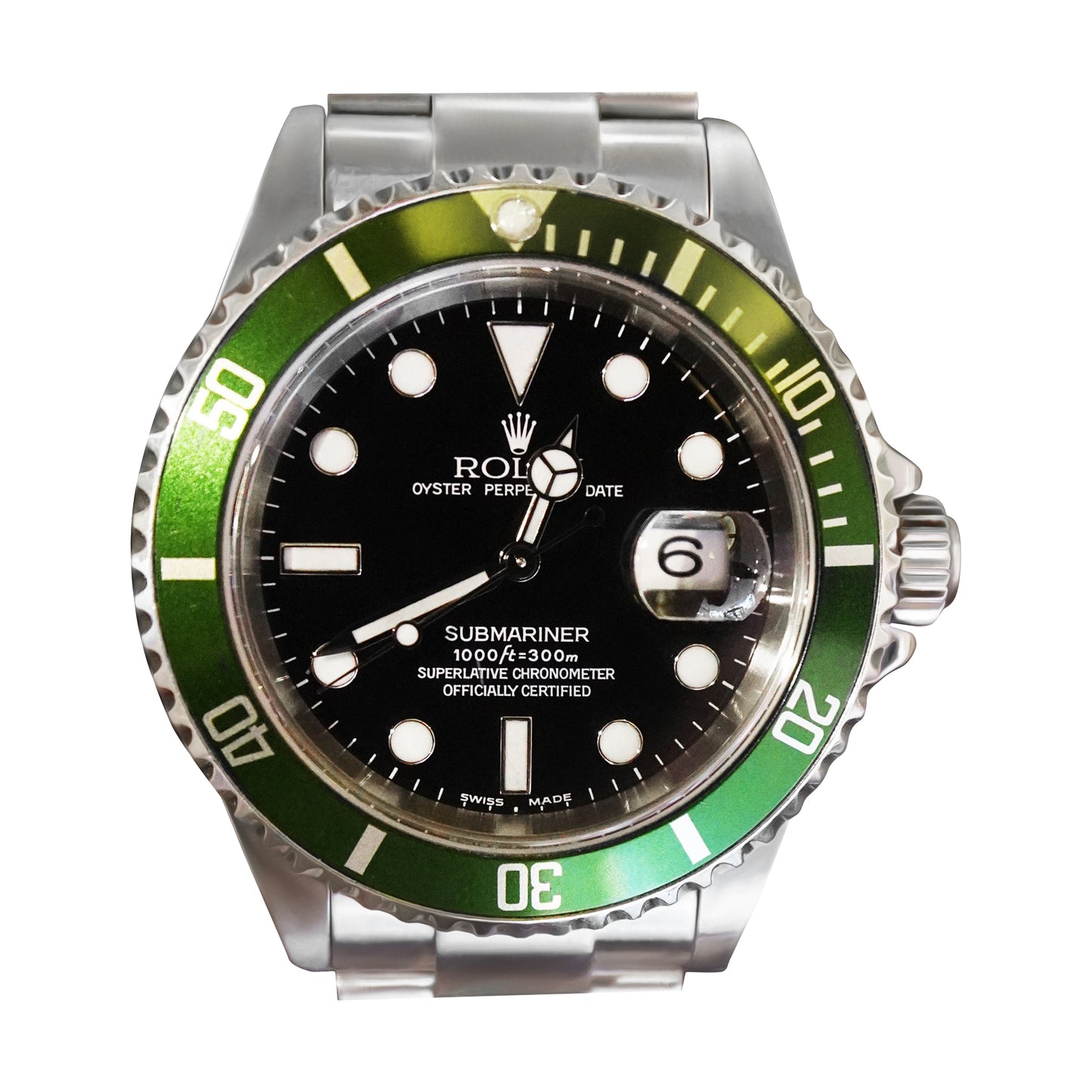 Rolex submariner 16610LV Kermit Fat 4